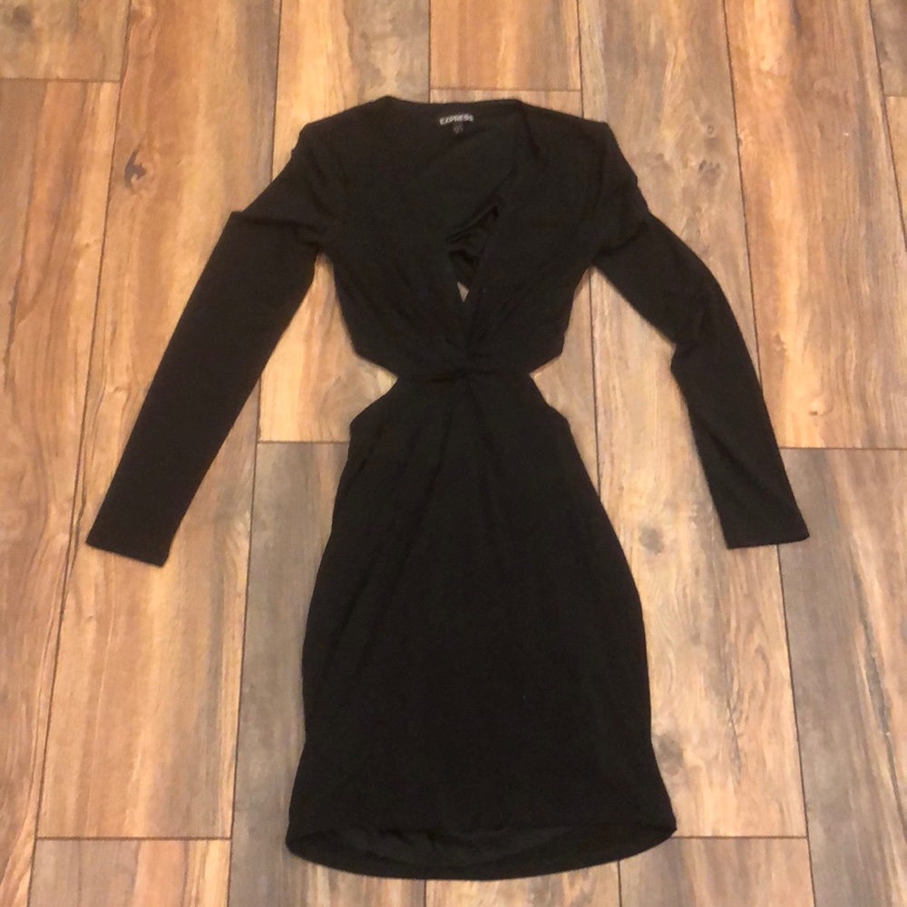 Express black cut out dress